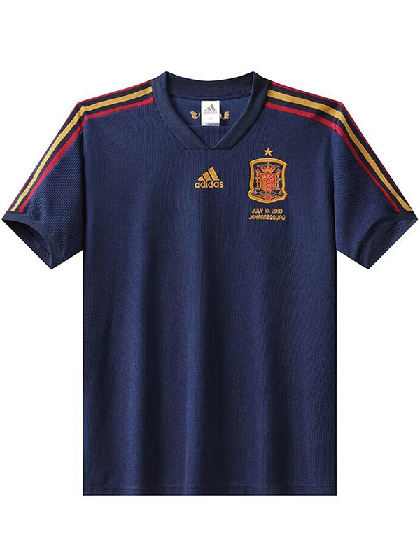Spain maglia blu scuro icona uniforme da calcio kit da calcio da uomo maglia sportiva 2023-2024